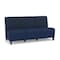 Lesro Siena Armless 3 Seat Tandem Seating No Center Arms, Black, RF Blueberry Back, MD Ink Seat SN3102 - alternate 1